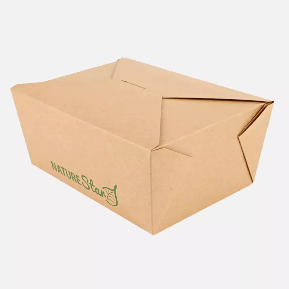 NATUREStar 417323, Menu Organic Kraft Paper/PE Food Boxes, FSC®-Mix, 215 x 162 x 90 mm, image 1, gallery thumbnail