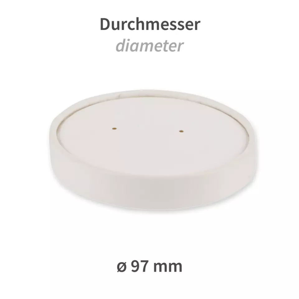 NATUREStar 418210, Organic Paperboard Lids for Soup Cups, ø 97 mm, image 2, gallery thumbnail