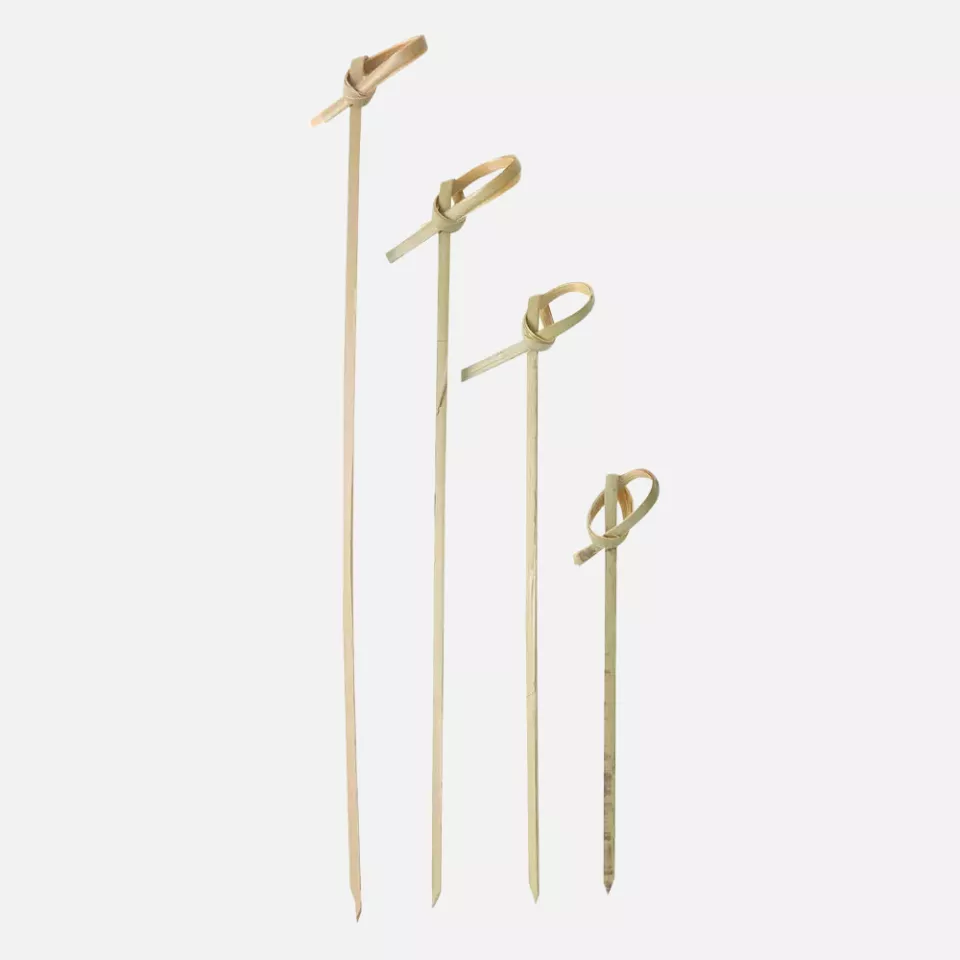 NATUREStar 38968, Organic Loop Bamboo Fingerfood Skewers, 150 mm, Natural, image 1, gallery thumbnail