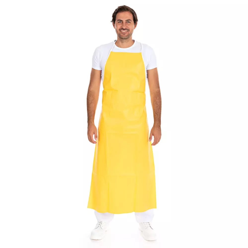 HygoStar 20190, PE Coated SMS Bib Aprons, 134 x 70 cm, Yellow