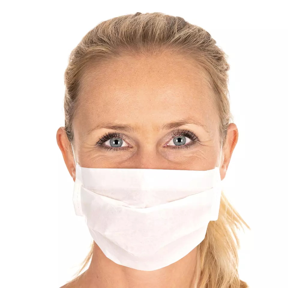 HygoStar 2910, Civil Use 2-Ply Paper Face Masks, White, image 1, gallery thumbnail