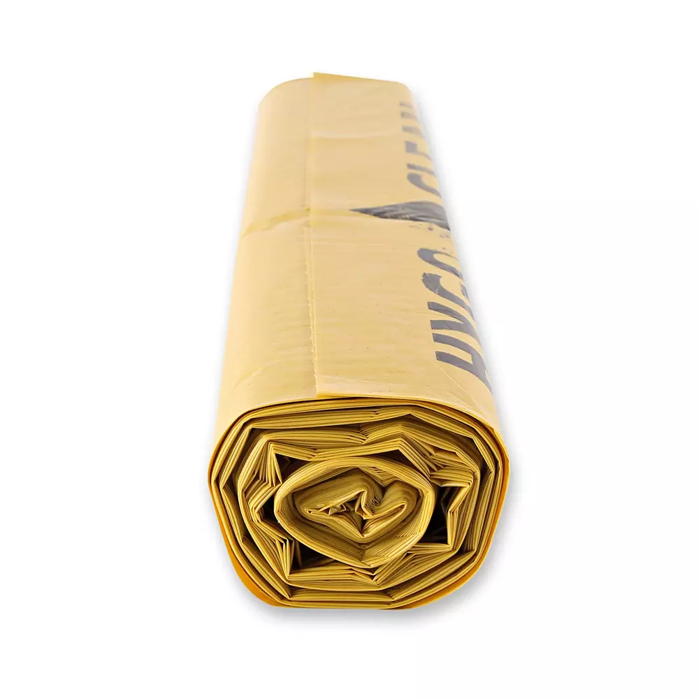 HygoClean 32558, Light LDPE Waste Bags, 120 l, Yellow, Roll, image 4
