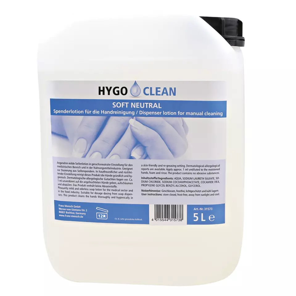 HygoClean 31573, Soft Neutral Liquid Soap, 5 l, image 1, gallery thumbnail