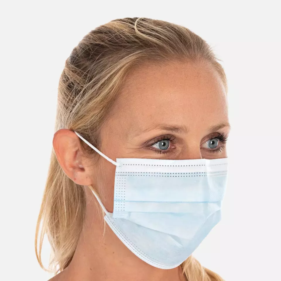 HygoStar 291768, Type II 3-Ply PP Face Masks, Blue, Individually Packed, image 2, gallery thumbnail