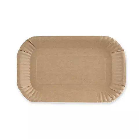 Franz Mensch Organic Kraft Paper Trays, Rectangular, 150 x 230 x 20 mm, FSC®-mix