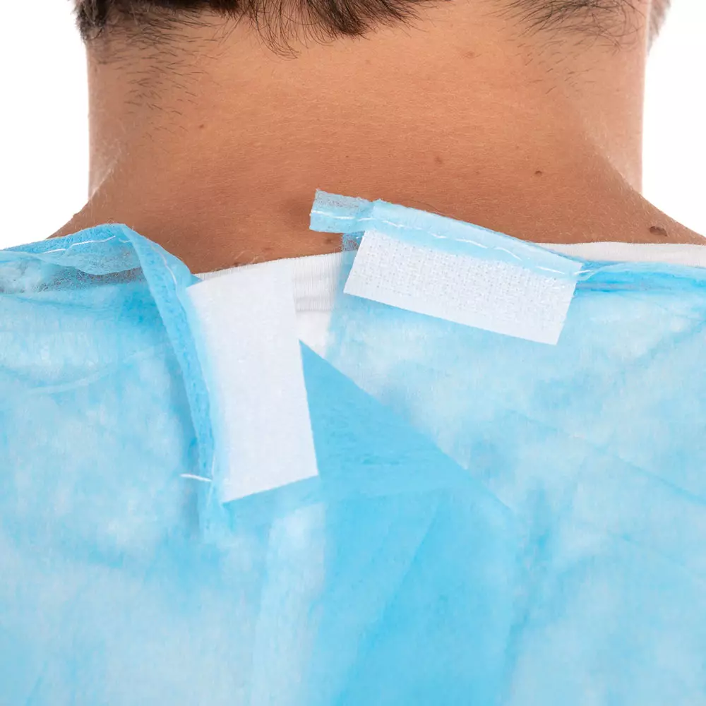 HygoNorm 277719, Eco PP/PE Kittel, Teillaminiert, Klettverschluss, Größe L, Blau, image 3