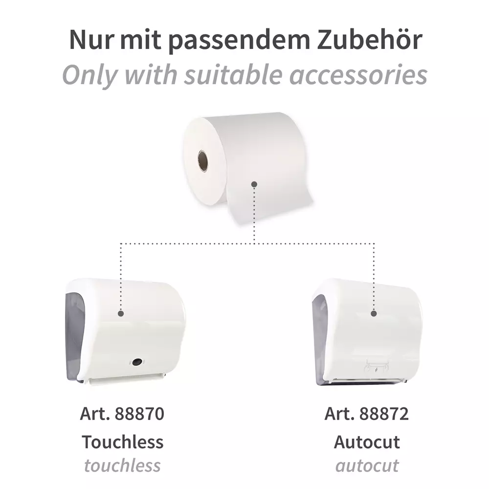 HygoClean 304453, 3-Ply Cellulose Paper Towel Rolls, Outside Unwinding, Brightwhite, image 3