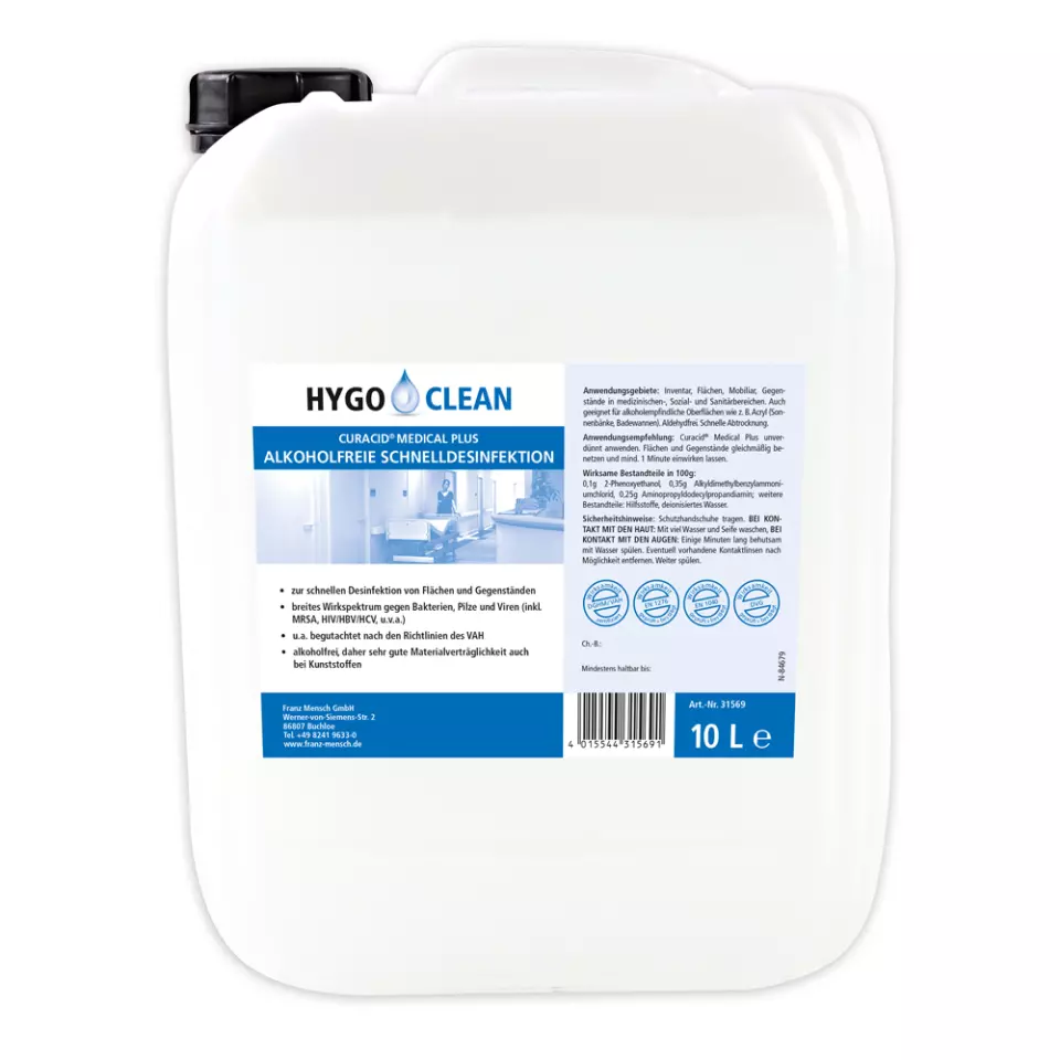 HygoClean 31569, Quick Non-Alcoholic Disinfectant, 10l, image 1, gallery thumbnail