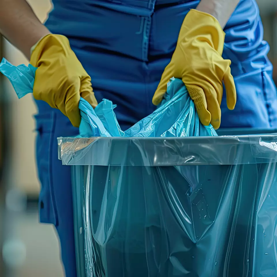 Hygostar 52236, LDPE Large Volume Waste Bags, 1430 x 820 mm, Blue, image 5, gallery thumbnail