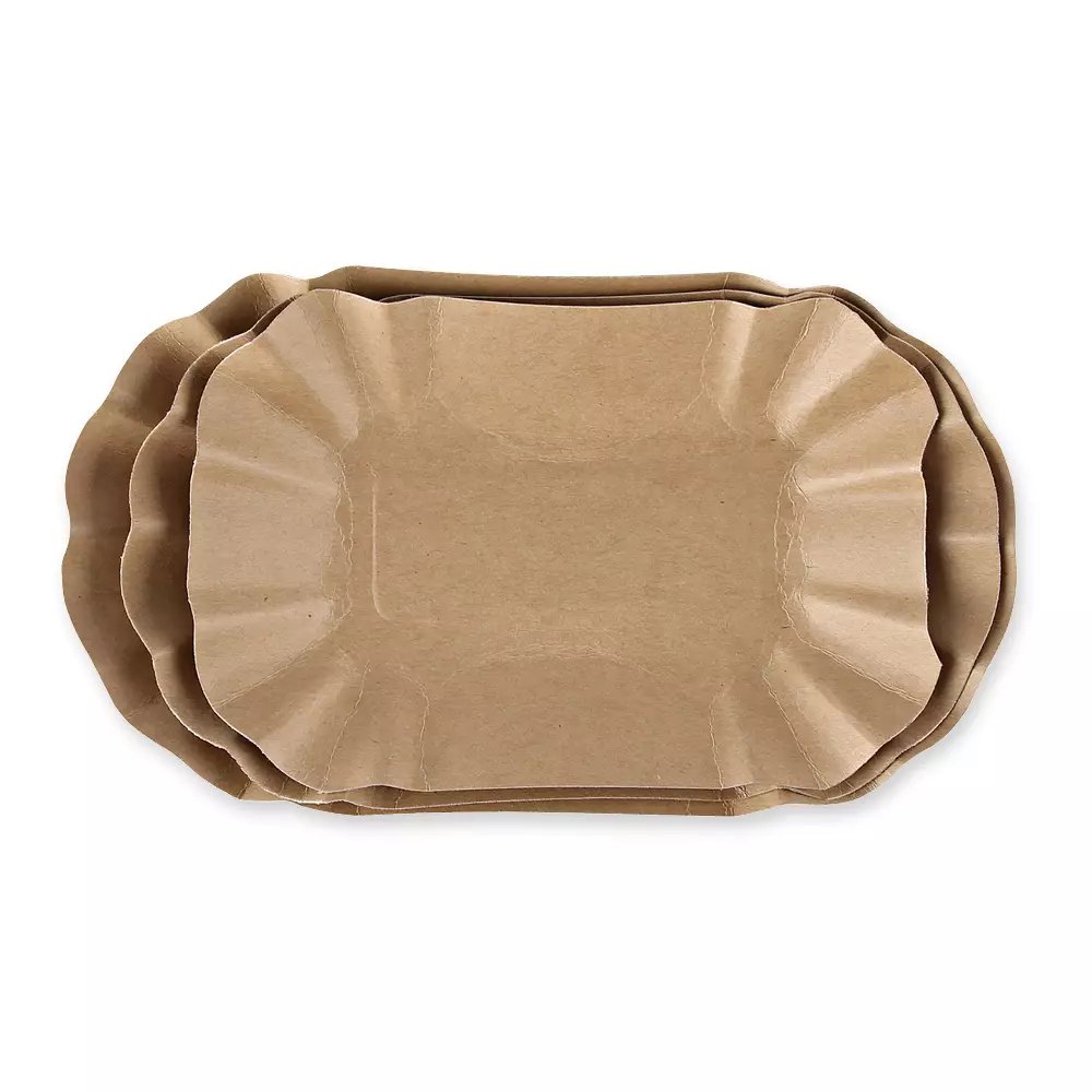 Franz Mensch 415175, Bio-Kraftpapier-Schalen, Oval, 110 x 195 x 32 mm, FSC®-Mix, image 4