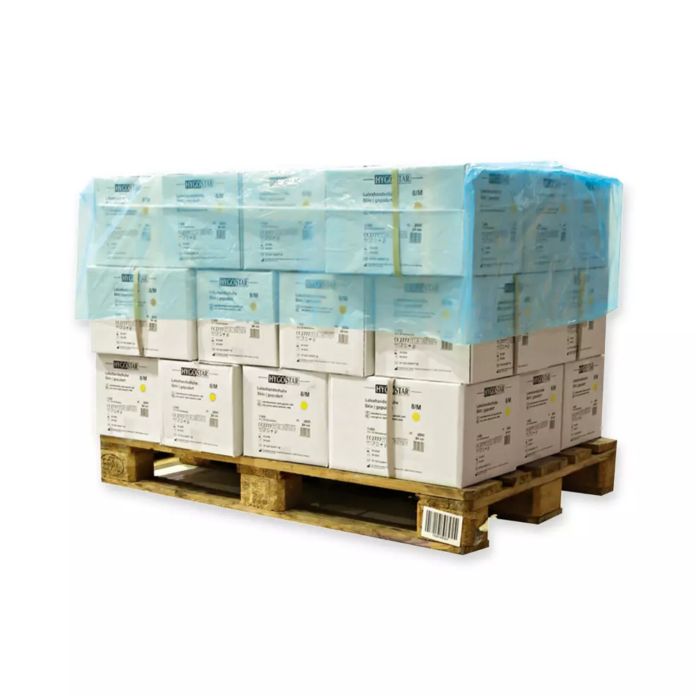 Hygostar 52016, LDPE Palettenhauben, 750 x 1300 mm, Blau, 50my, image 1