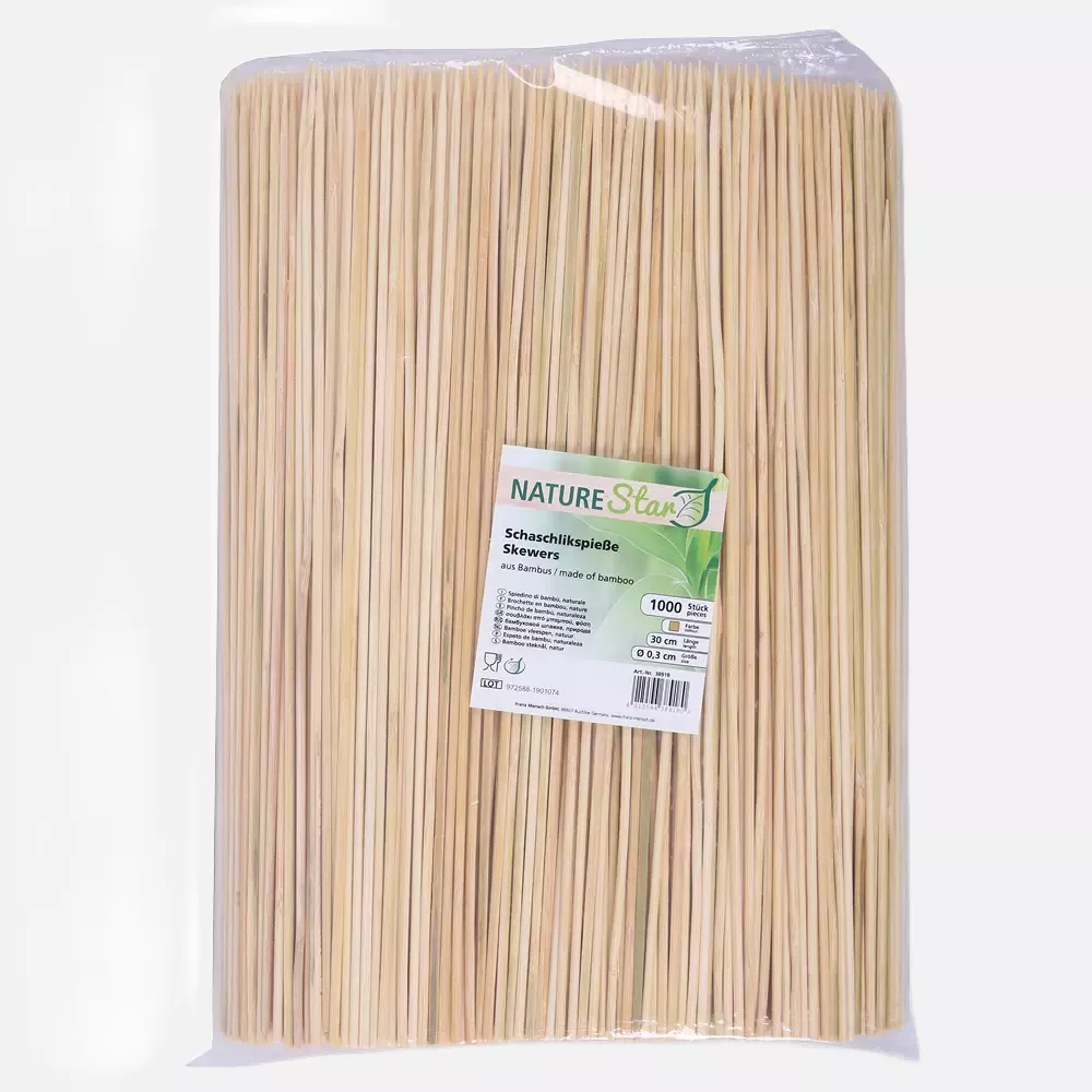 NATUREStar 38918, Organic Bamboo Skewers, ø 3 mm, 300 mm, image 2