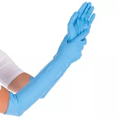 HygoStar 270032, Extra Safe Superlong Nitrile Gloves, Powder-free