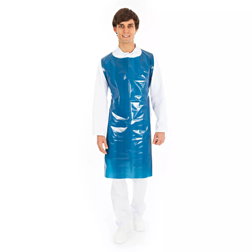 HygoStar 235462, Detectable LDPE Disposable Aprons, 125 x 75 cm, Blue, Approx. 60 my, image 1