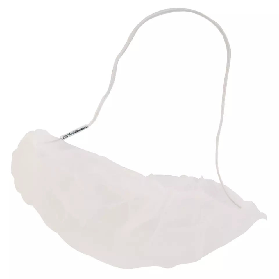 Hygostar 29216, Micromesh Detectable Nylon Beard Cover, White, image 4, gallery thumbnail