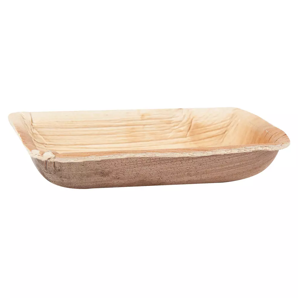 Franz Mensch 410631, Palm Leaf Fingerfood Trays, Organic, Rectangular, 115 x 65 mm, 25 ml, image 1