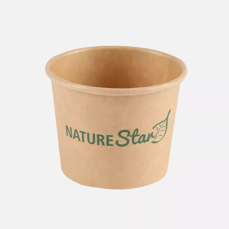 NATUREStar 417060, FSC®-mix Kraft Paper/PE Dip Trays, Small, ø 61.5 mm x 48 mm, Organic, image 1, gallery thumbnail