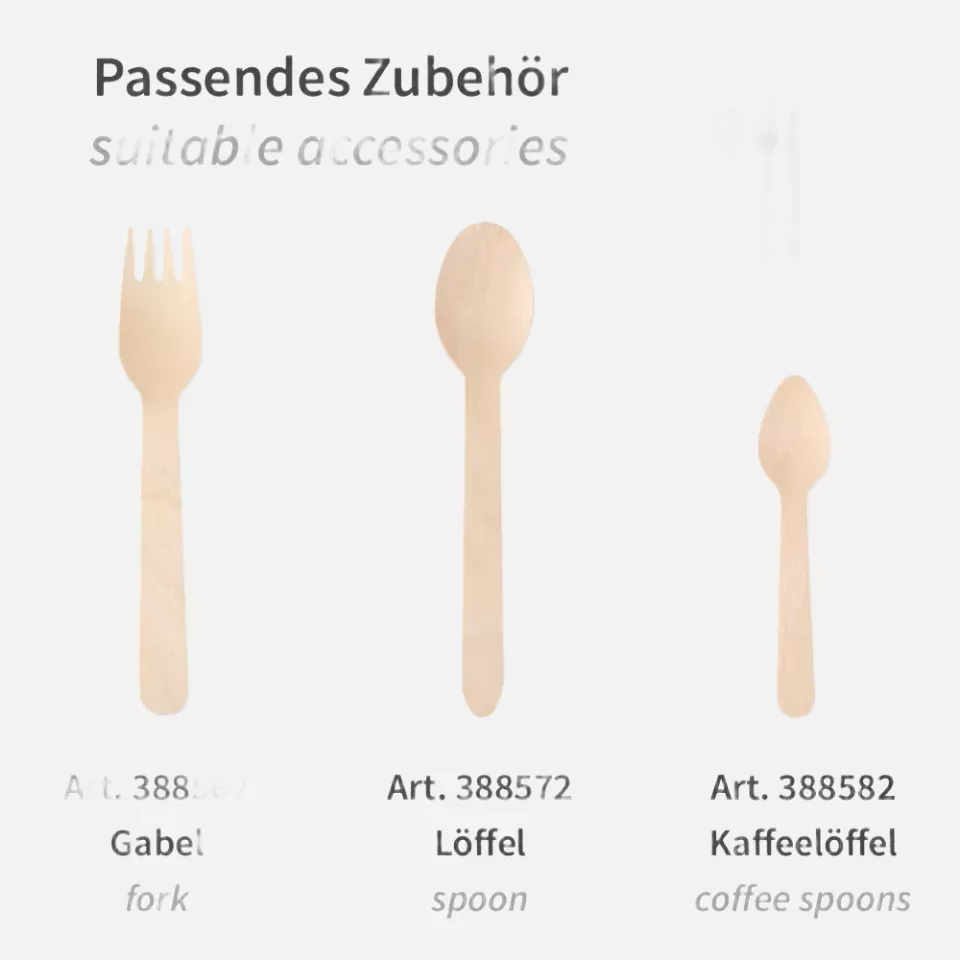 NATUREStar 388552, Organic Wood Knives, 165 mm, FSC® 100%, Wax Coated, image 4, gallery thumbnail