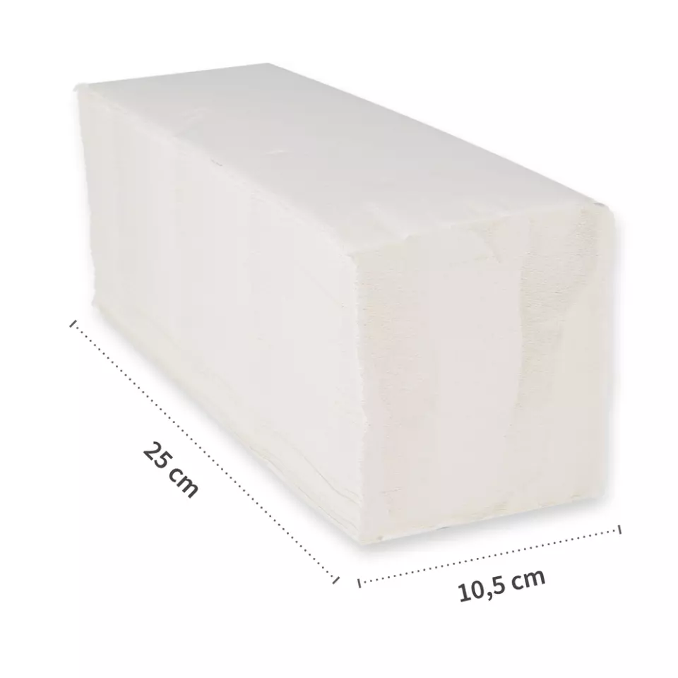 HygoClean 30403, Paper Hand Towels, 2-ply, V/ZZ-fold, Bright White, image 2, gallery thumbnail