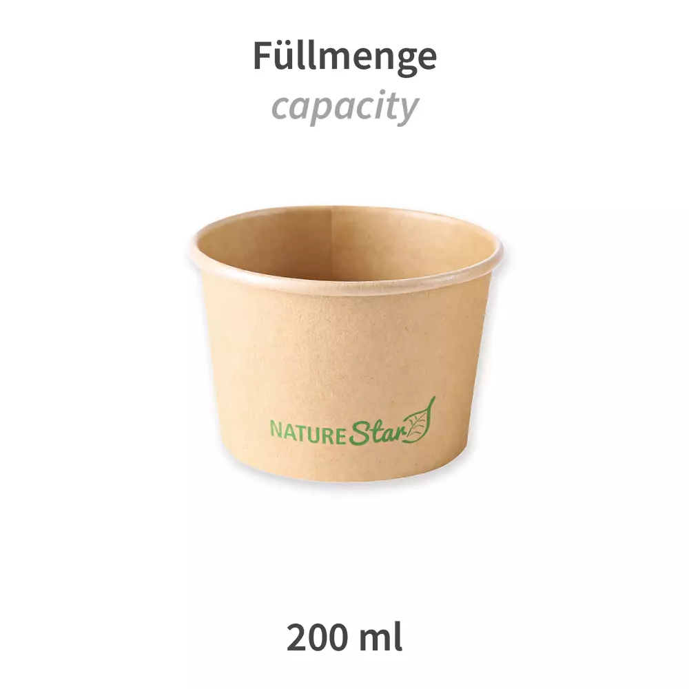 NATUREStar 416235, Organic Minestrone Kraft Paper/PLA Soup Cups, 200 ml, ø 97 mm, 60 mm, image 5