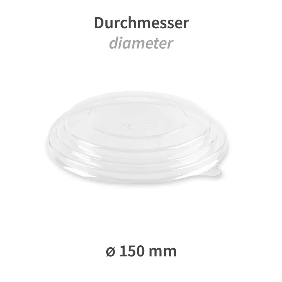 NATUREStar 400115, Caesar rPET Organic Salad Bowl Lids, ø 150 mm, Transparent, image 2, gallery thumbnail