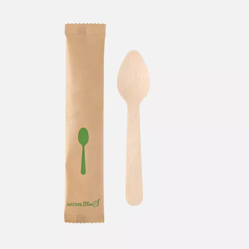 NATUREStar 388586, Organic Coffee Spoons, 110 mm, FSC® 100%, Wax Coated, image 1, gallery thumbnail