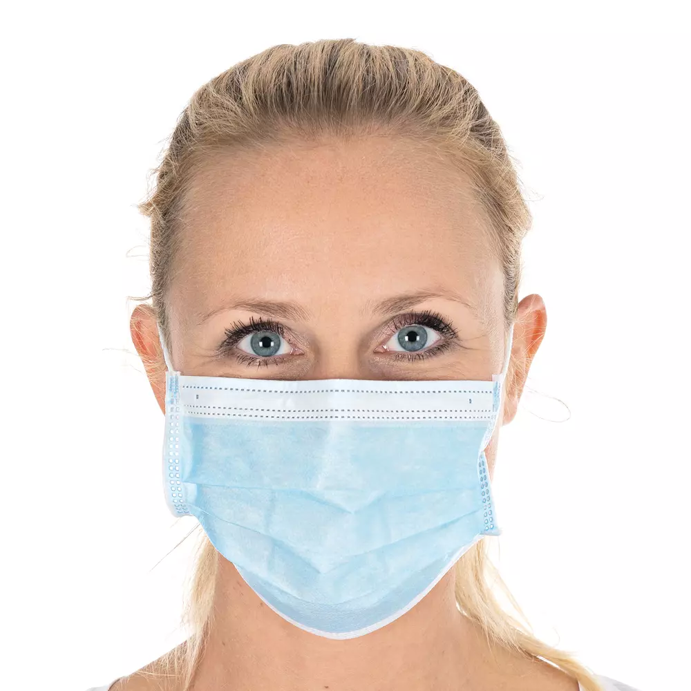 Hygostar 29146P, 3-lagige PP Gesichtsmasken für zivilen Gebrauch, Sparpackung, Blau, image 1