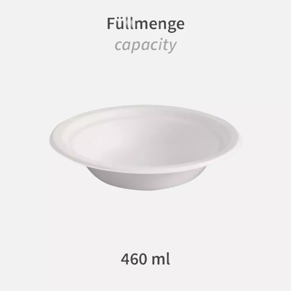NATUREStar 41146, Organic Flat Round Bagasse Bowls, 460 ml, Ø 180 mm, image 2