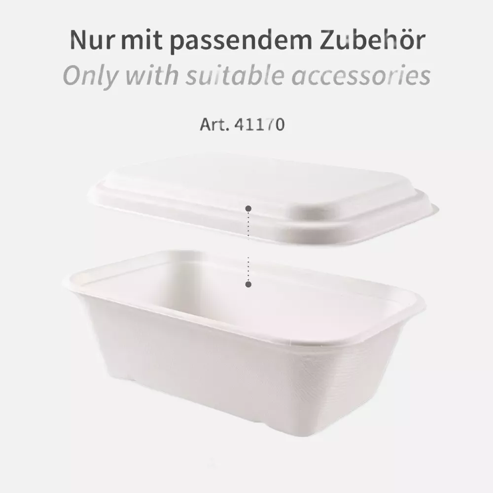 NATUREStar 41173, Puro Organic Trays, 212 x 140 x 71 mm, 1300 ml, Bagasse, image 3