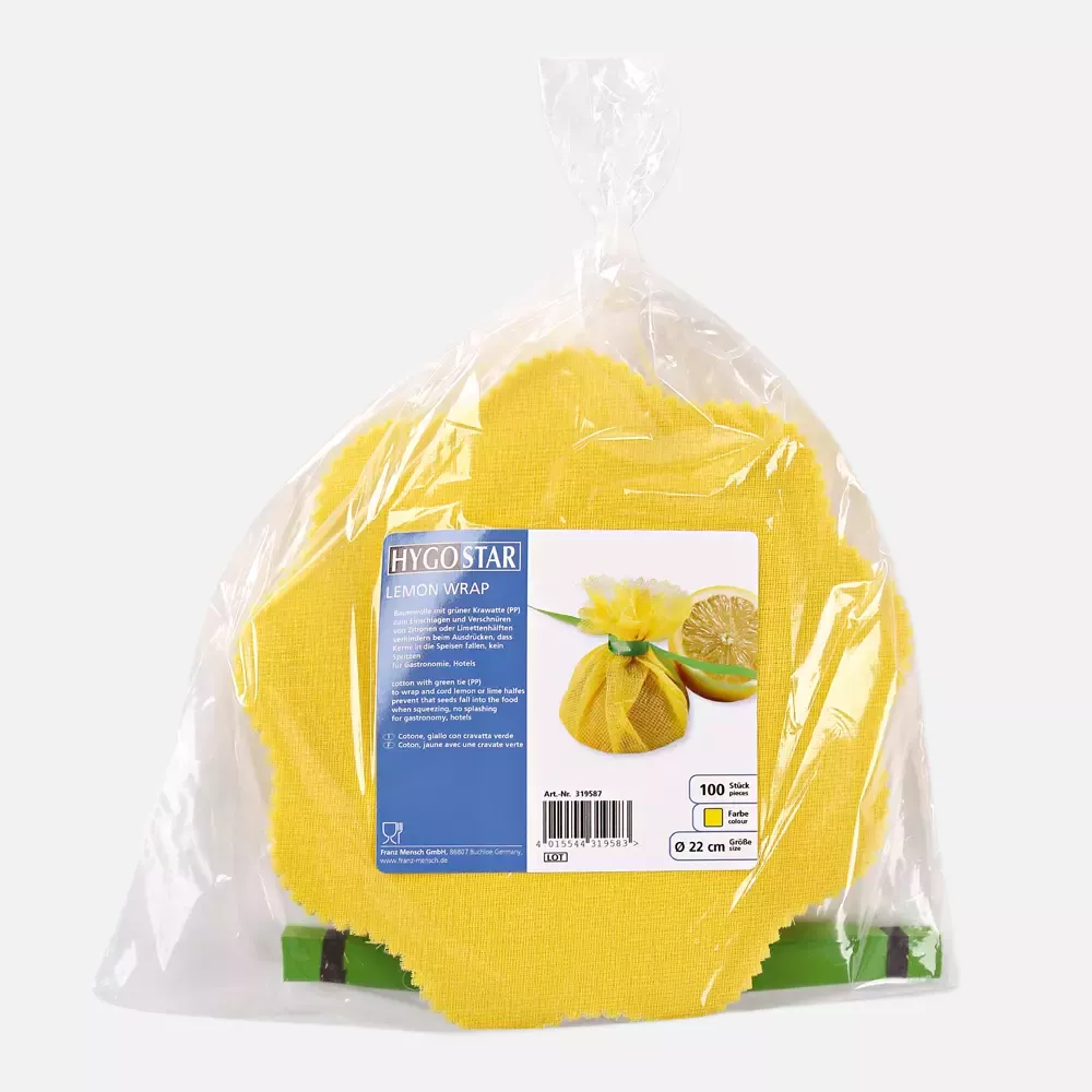HygoStar 319587, Lemon Wrap Serving Cloths, Cotton, image 4