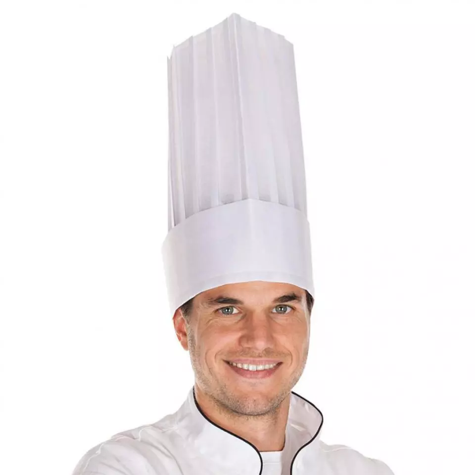 HygoStar 0095, Le Grand Chef Viscose Chef's Hats, 25 cm, White, image 1, gallery thumbnail