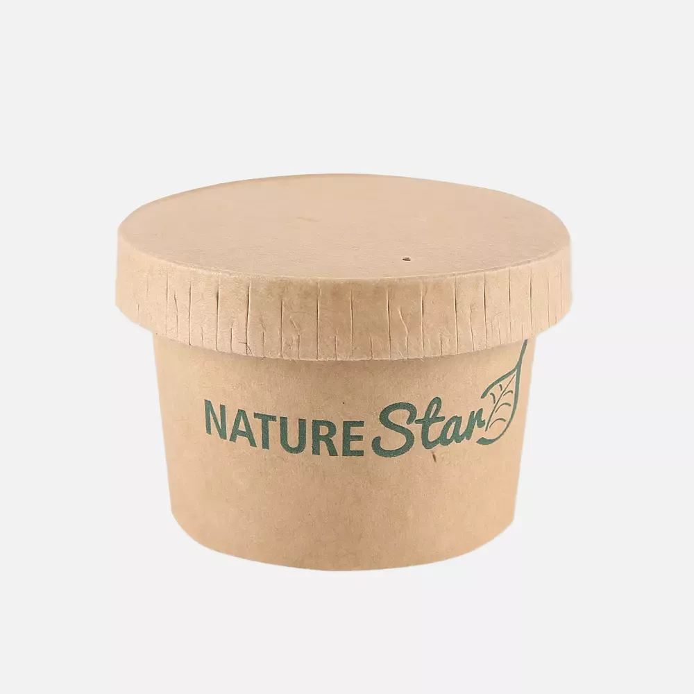 NATUREStar 417030, Organic Small Kraft Paper/PE Dip Trays, ø 61.5 mm x 40 mm, 30 ml, FSC®-mix, image 1