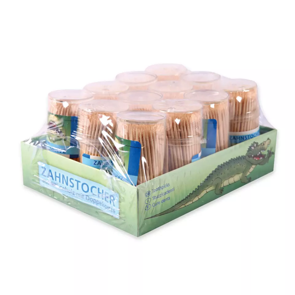 NATUREStar 38813, Organic Wood Toothpicks, 65 mm, Loose in Plastic Dispenser, image 3, gallery thumbnail