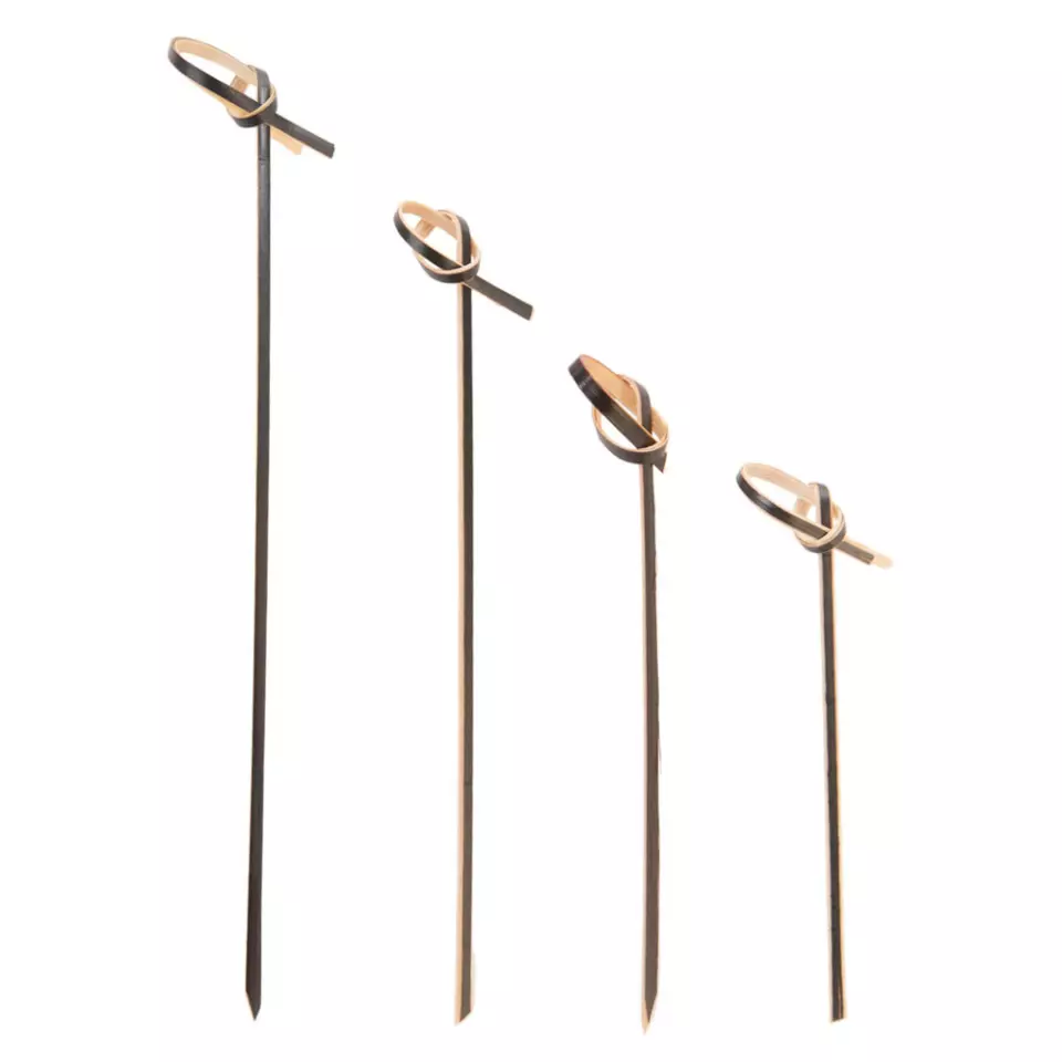 NATUREStar 38957, Organic Loop Bamboo Fingerfood Skewers, 120 mm, Black, image 4, gallery thumbnail