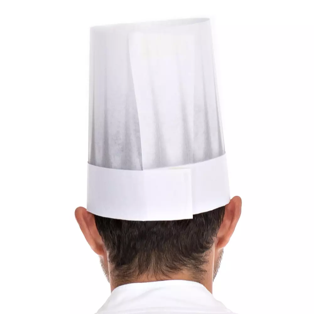 HygoStar 0970, Europa Extra Viscose Chef's Hat, 22 cm, White, Exposed, image 4