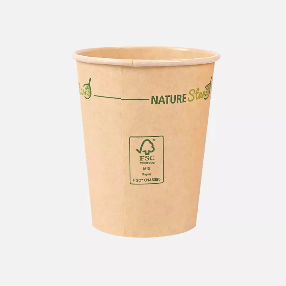 NATUREStar 406193, Mocca Bio-Kaffeebecher Kraftpapier/PLA, 200 ml / 8 oz, Ø 80 mm, FSC®-Mix, image 2