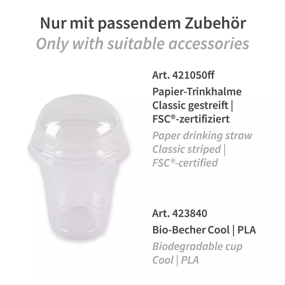 NATUREStar 423860, PLA Lids with Straw Slot for Cold Beverages Cups, ø 78 mm, image 3