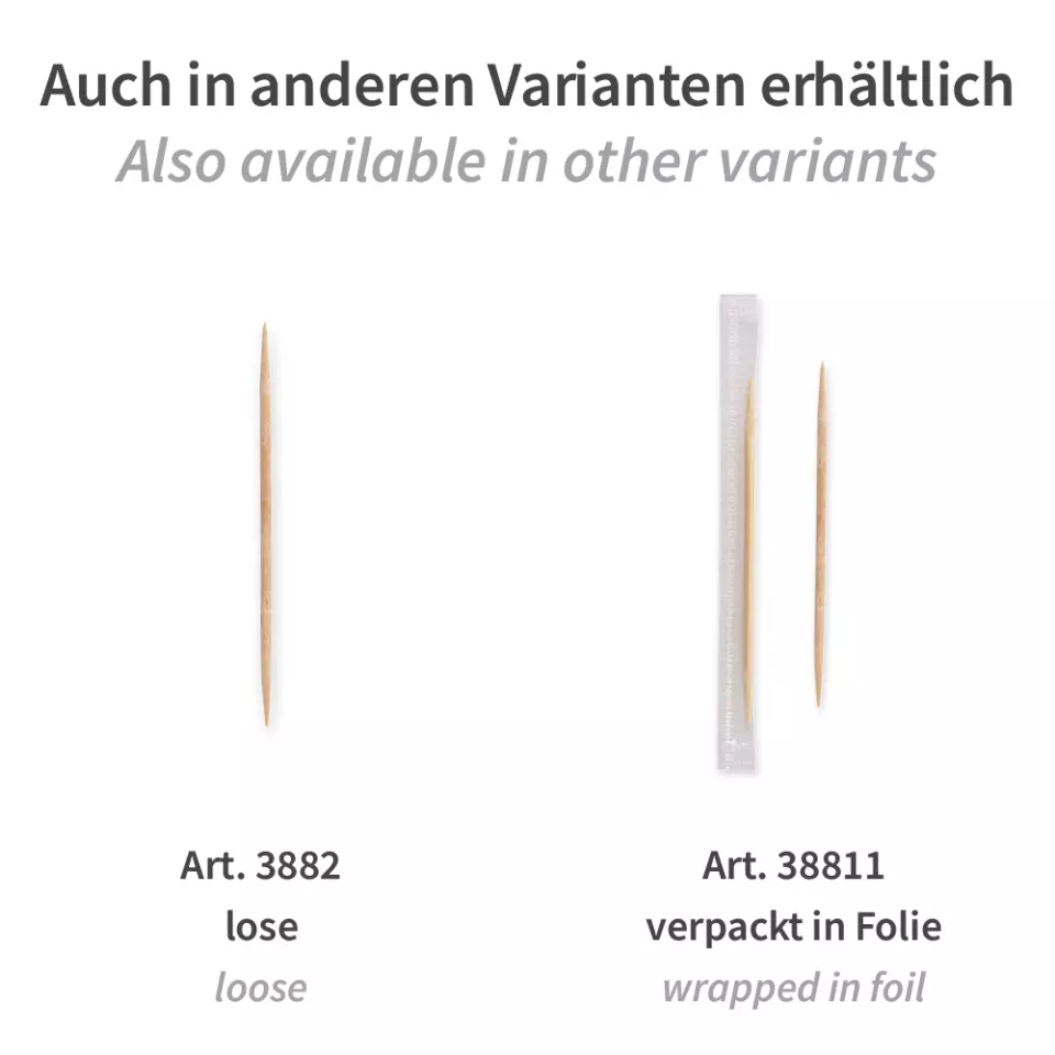 NATUREStar 3880, Bio-Holzzahnstocher, 65 mm, einzeln in Papier verpackt, image 4, gallery thumbnail