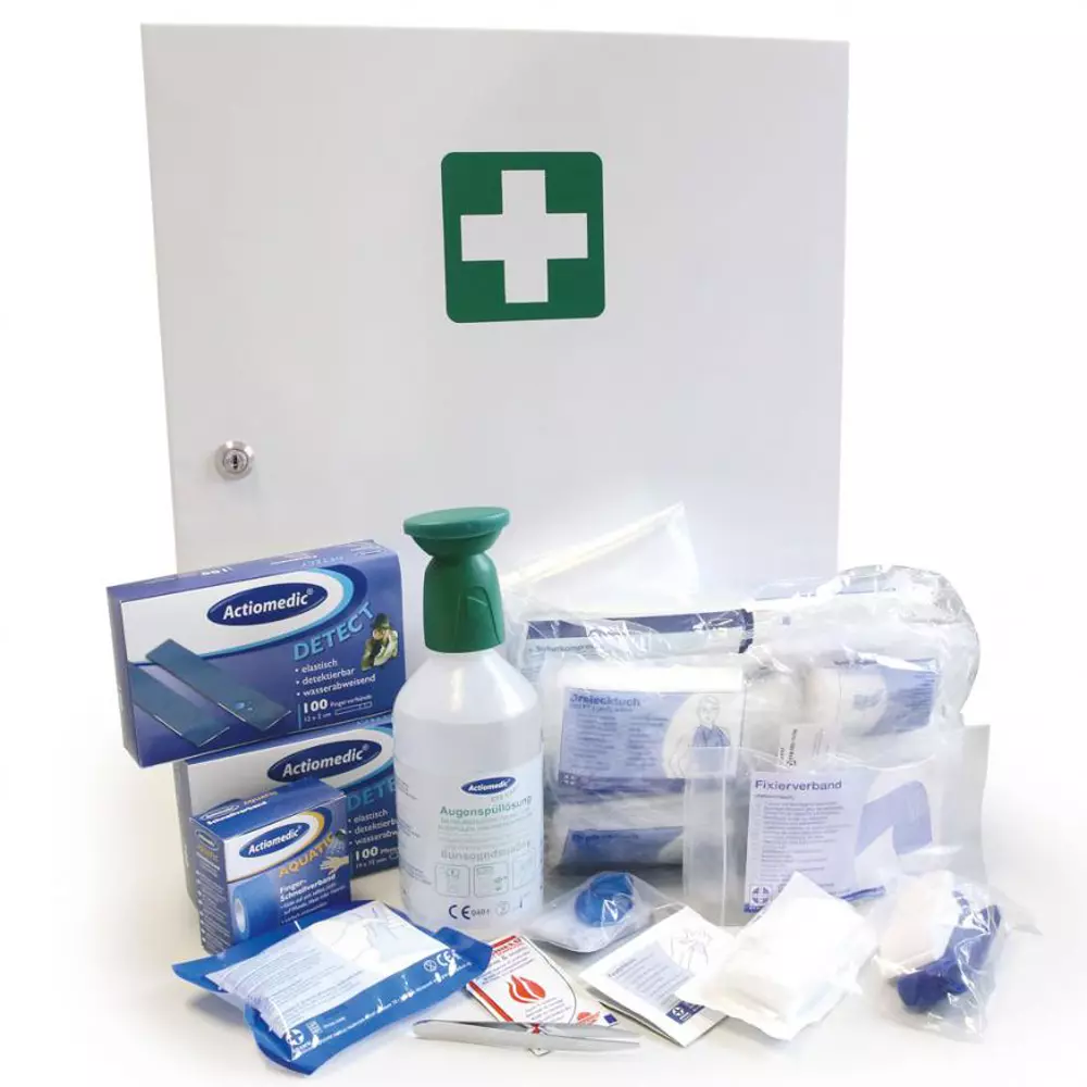 Franz Mensch 50200, First Aid Metal Cabinet for Food Industry, DIN 13157, image 1