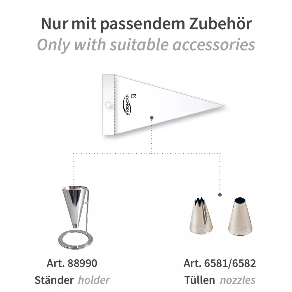 HygoNorm 32228, LDPE Blocked Pastry Tubes, 46 x 23 cm, Transparent, image 4