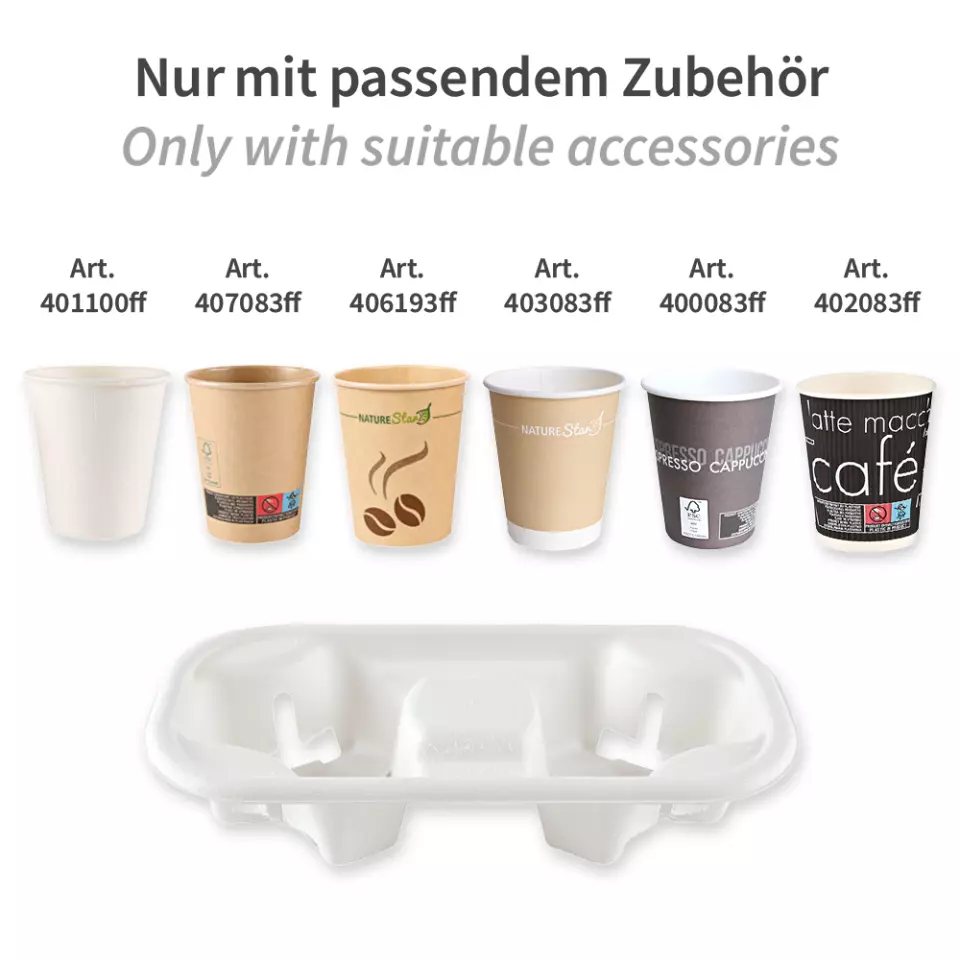 NATUREStar 411445, Bio-Doppel-Bagasse-Becherhalter, image 6, gallery thumbnail