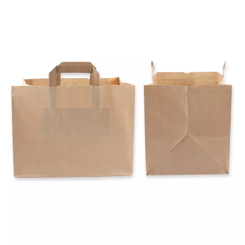 NATUREStar 35567, Kraft Organic Paper Carrier Bags, 320 + 220 x 270 mm, Brown, 80 g/m², image 3