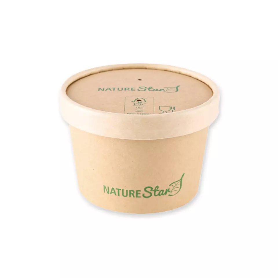 NATUREStar 417235, Minestrone Kraft Paper/PE Soup Cups, 200 ml, ø 97 mm, 60 mm, FSC®-mix, image 8, gallery thumbnail