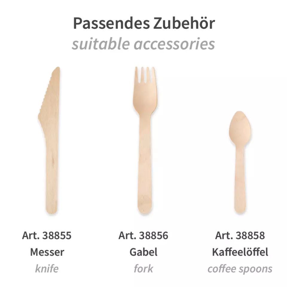 NATUREStar 38857, Organic Wood Spoons, 160 mm, Dispenser Box, image 4, gallery thumbnail