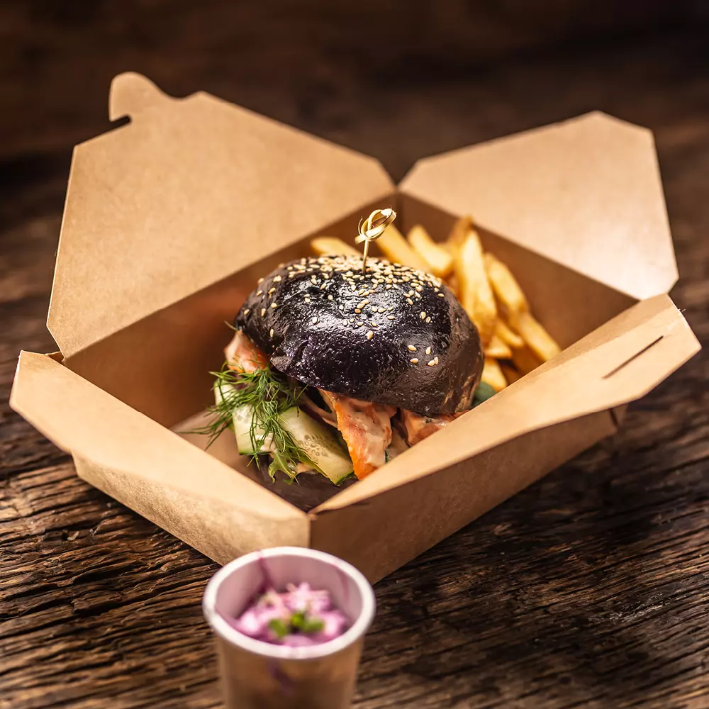 NATUREStar 417323, Menu Organic Kraft Paper/PE Food Boxes, FSC®-Mix, 215 x 162 x 90 mm, image 5