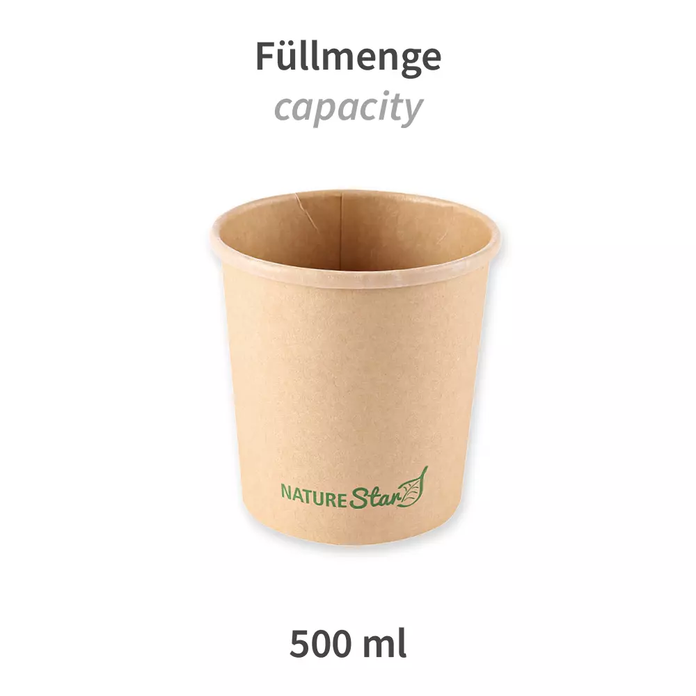 NATUREStar 417250, Minestrone Kraft Paper/PE Soup Cups, FSC®-mix, 500 ml, ø 97/96 mm, image 4