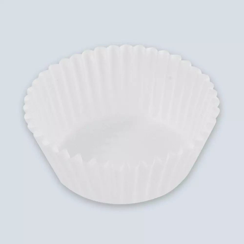HygoStar 39030, Round Paper Baking Cups, Ø 3 x 2 cm, White