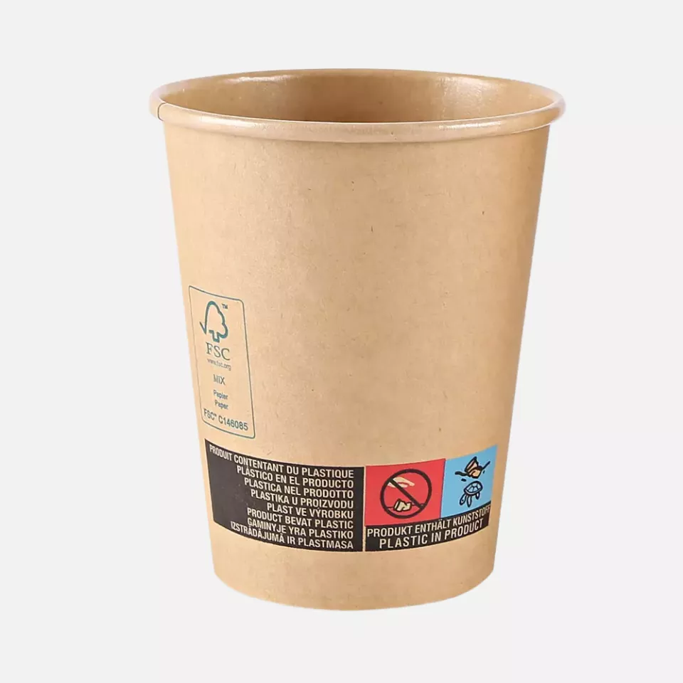 NATUREStar 407083, Kraft Coffee Cups, 200 ml / 8 oz, ø 80 mm, FSC®-Mix, image 1, gallery thumbnail