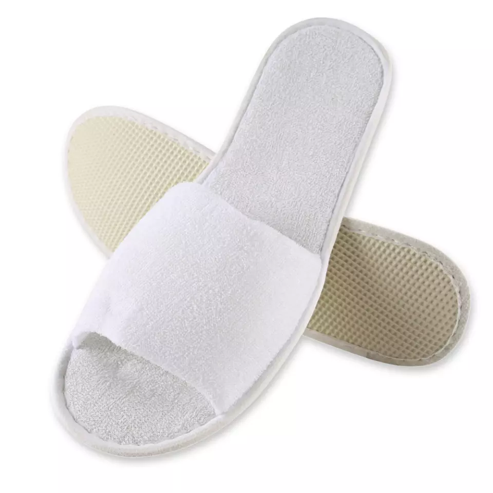 HygoNorm 55511, Classic Slippers, Open, White, Polyester