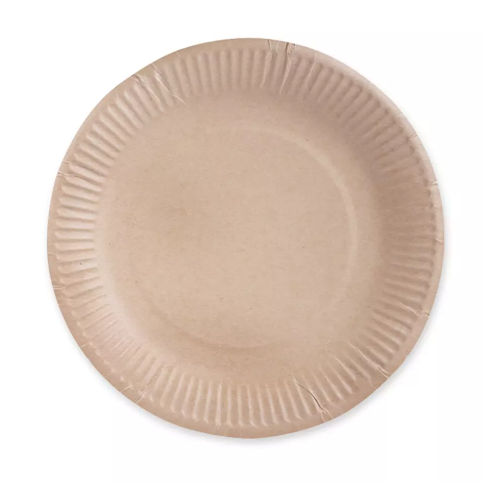 NATUREStar 415105, Organic Kraft Paper Plates, Ø 230 mm, FSC®-mix, image 1, gallery thumbnail